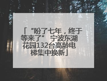 “盼了七年，终于等来了” 宁波东湖花园132台高龄电梯集中换新