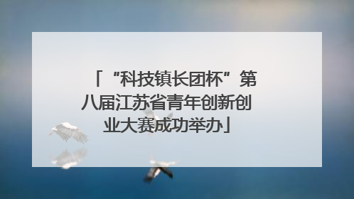 “科技镇长团杯”第八届江苏省青年创新创业大赛成功举办