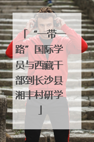 “一带一路”国际学员与西藏干部到长沙县湘丰村研学