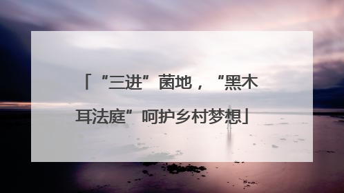 “三进”菌地，“黑木耳法庭”呵护乡村梦想