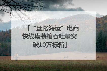 “丝路海运”电商快线集装箱吞吐量突破10万标箱