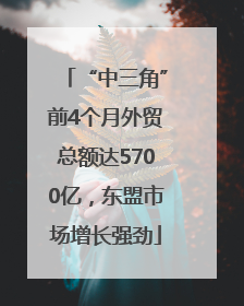 “中三角”前4个月外贸总额达5700亿，东盟市场增长强劲