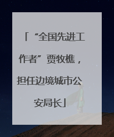 “全国先进工作者”贾牧樵，担任边境城市公安局长