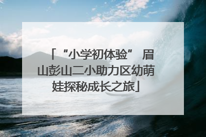 “小学初体验” 眉山彭山二小助力区幼萌娃探秘成长之旅