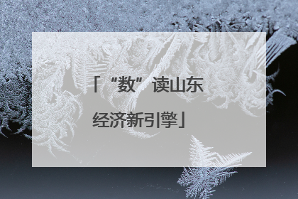 “数”读山东经济新引擎