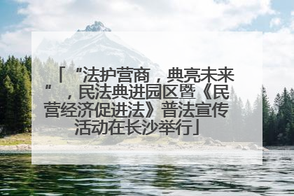 “法护营商，典亮未来”，民法典进园区暨《民营经济促进法》普法宣传活动在长沙举行