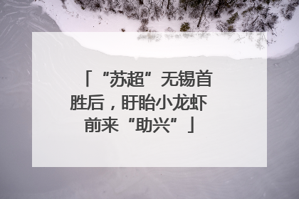 “苏超”无锡首胜后，盱眙小龙虾前来“助兴”