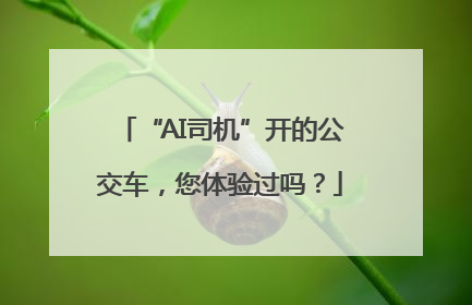 “AI司机”开的公交车，您体验过吗？