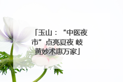 玉山：“中医夜市”点亮夏夜 岐黄妙术惠万家