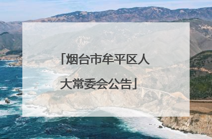 烟台市牟平区人大常委会公告