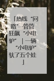热线“问路”·管管狂飙“小电驴”｜一辆“小电驴”驮了五个娃