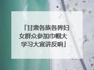 甘肃各族各界妇女群众参加巾帼大学习大宣讲反响