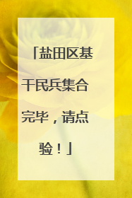 盐田区基干民兵集合完毕，请点验！