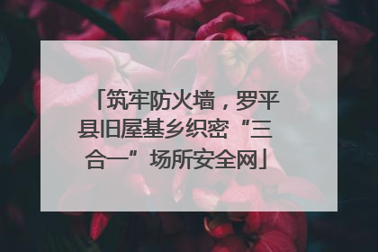 筑牢防火墙，罗平县旧屋基乡织密“三合一”场所安全网