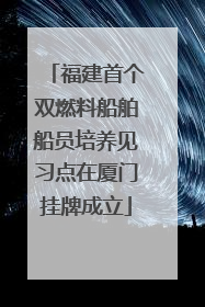福建首个双燃料船舶船员培养见习点在厦门挂牌成立