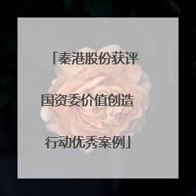 秦港股份获评国资委价值创造行动优秀案例