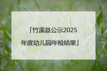 竹溪县公示2025年度幼儿园年检结果