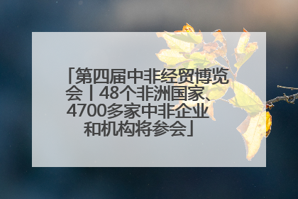 第四届中非经贸博览会丨48个非洲国家、4700多家中非企业和机构将参会