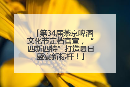 第34届燕京啤酒文化节定档官宣，“四新四特”打造夏日盛宴新标杆！