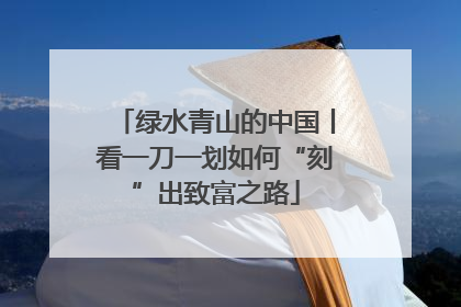 绿水青山的中国丨看一刀一划如何“刻”出致富之路