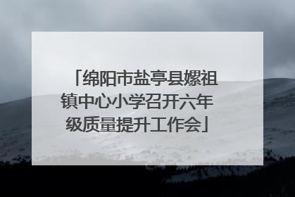 绵阳市盐亭县嫘祖镇中心小学召开六年级质量提升工作会