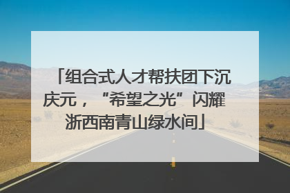 组合式人才帮扶团下沉庆元，“希望之光”闪耀浙西南青山绿水间