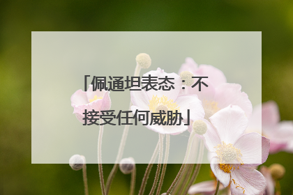 佩通坦表态：不接受任何威胁