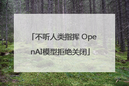 不听人类指挥 OpenAI模型拒绝关闭