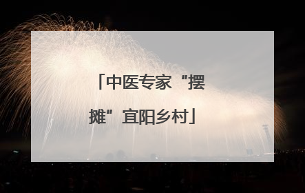 中医专家“摆摊”宜阳乡村