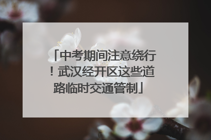 中考期间注意绕行！武汉经开区这些道路临时交通管制