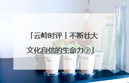 云岭时评丨不断壮大文化自信的生命力②