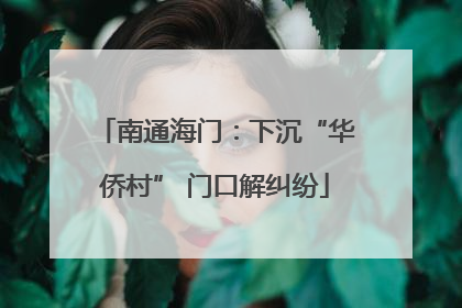 南通海门：下沉“华侨村” 门口解纠纷