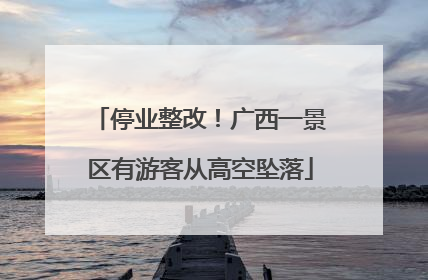 停业整改！广西一景区有游客从高空坠落