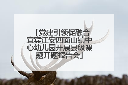 党建引领促融合 宜宾江安四面山镇中心幼儿园开展县级课题开题报告会