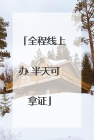 全程线上办 半天可拿证