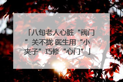 八旬老人心脏“阀门”关不拢 医生用“小夹子”巧修“心门”