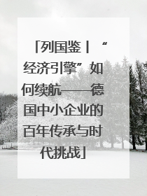 列国鉴丨“经济引擎”如何续航——德国中小企业的百年传承与时代挑战