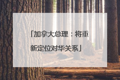 加拿大总理：将重新定位对华关系