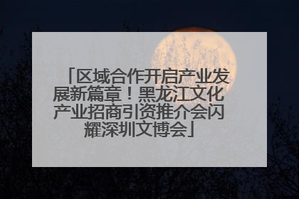 区域合作开启产业发展新篇章！黑龙江文化产业招商引资推介会闪耀深圳文博会