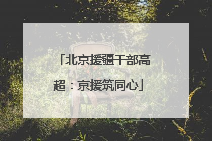 北京援疆干部高超：京援筑同心