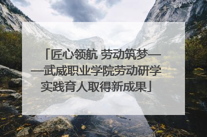 匠心领航 劳动筑梦——武威职业学院劳动研学实践育人取得新成果