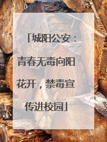城阳公安：青春无毒向阳花开，禁毒宣传进校园