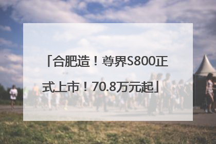 合肥造！尊界S800正式上市！70.8万元起
