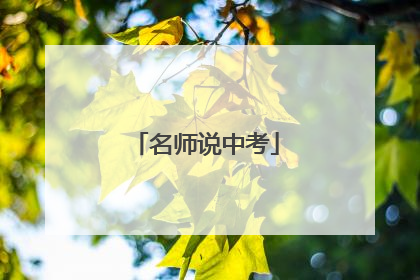 名师说中考