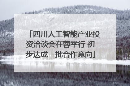 四川人工智能产业投资洽谈会在蓉举行 初步达成一批合作意向