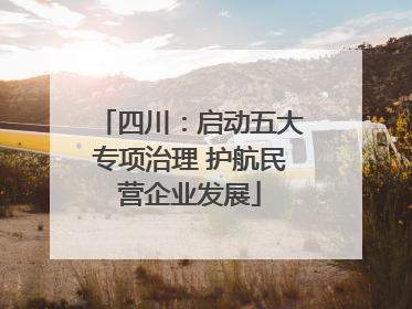 四川：启动五大专项治理 护航民营企业发展