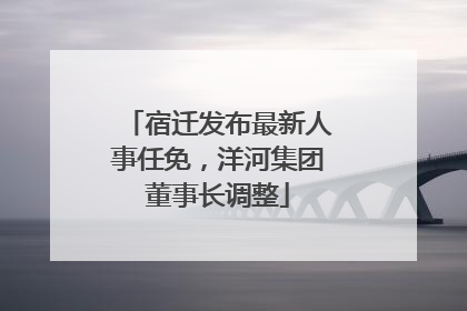宿迁发布最新人事任免，洋河集团董事长调整