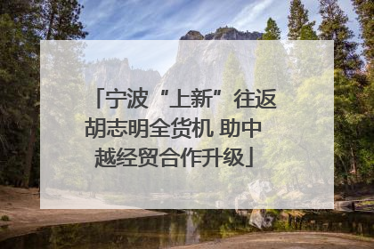 宁波“上新”往返胡志明全货机 助中越经贸合作升级