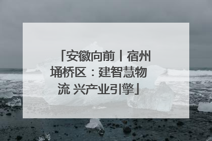 安徽向前丨宿州埇桥区：建智慧物流 兴产业引擎