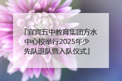 宜宾五中教育集团方水中心校举行2025年少先队退队暨入队仪式